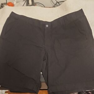 Men's Black Flat Front Shorts